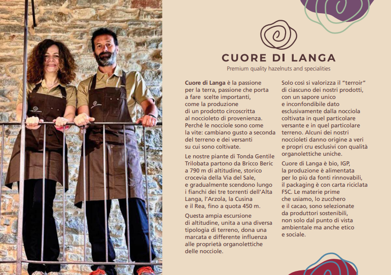 Crema Fondente con Granella di Cacao al 65% di Nocciola Piemonte IGP delle Langhe - Cuore di Langa