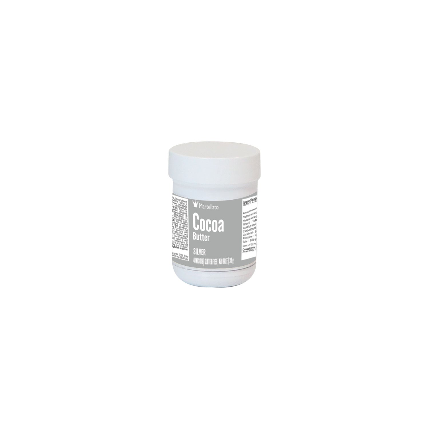 Colorante al Burro di Cacao Argento 30g - Martellato